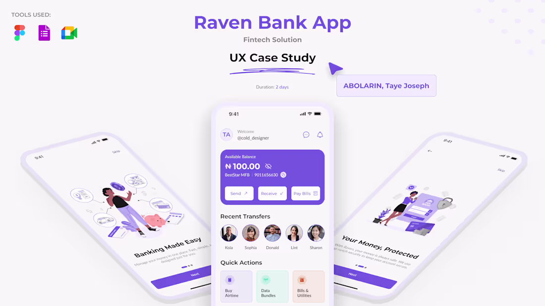 Cover image for Raven’s Personal Banking App - A Case Study
