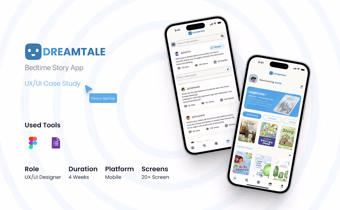 Cover image for Dreamtale Storytelling app Case study
