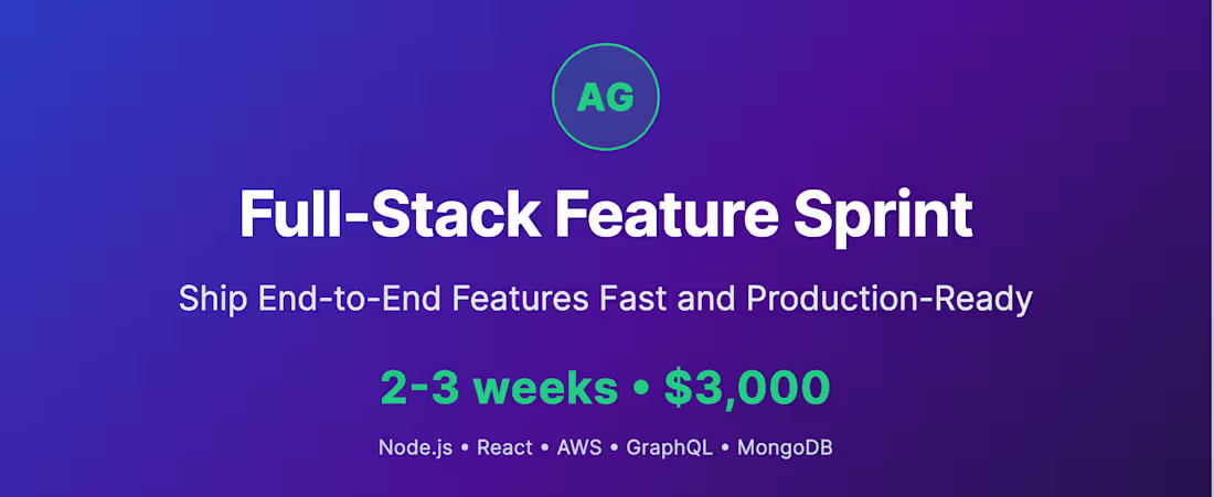 Cover image for Full-Stack Feature Sprint (Node.js + React)