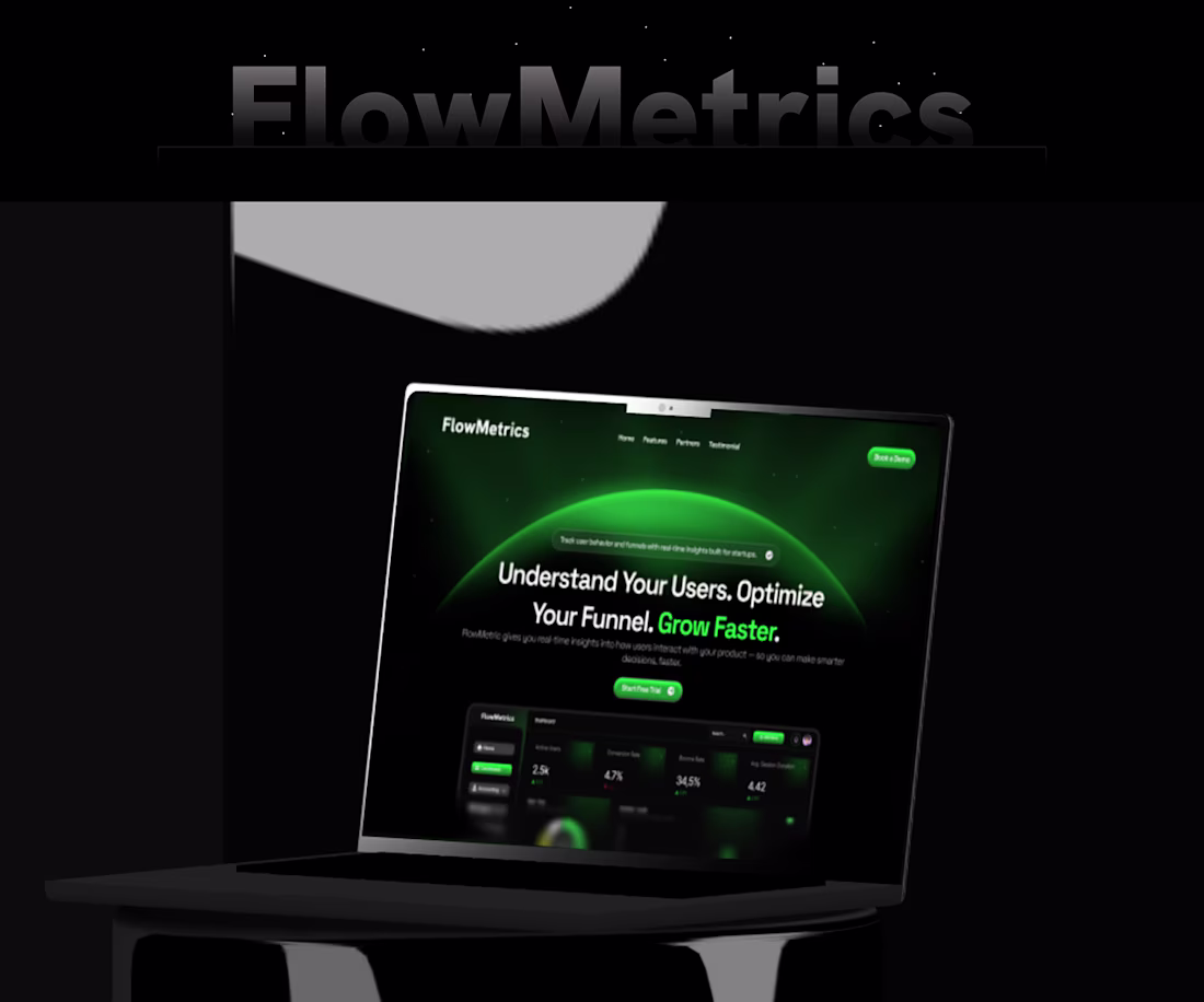 Cover image for Flow Metrics - Saas Website Landing Page
