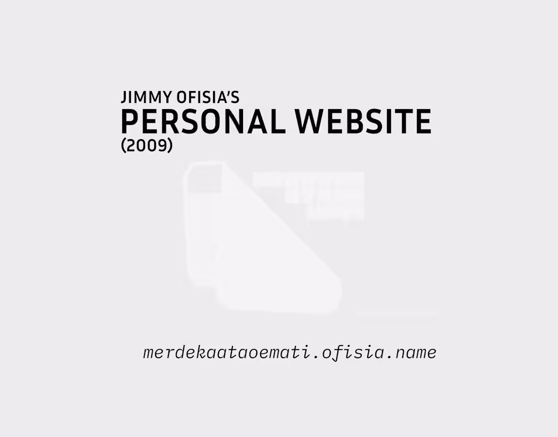 Cover image for Jimmy Ofisia’s Personal Website (2009)