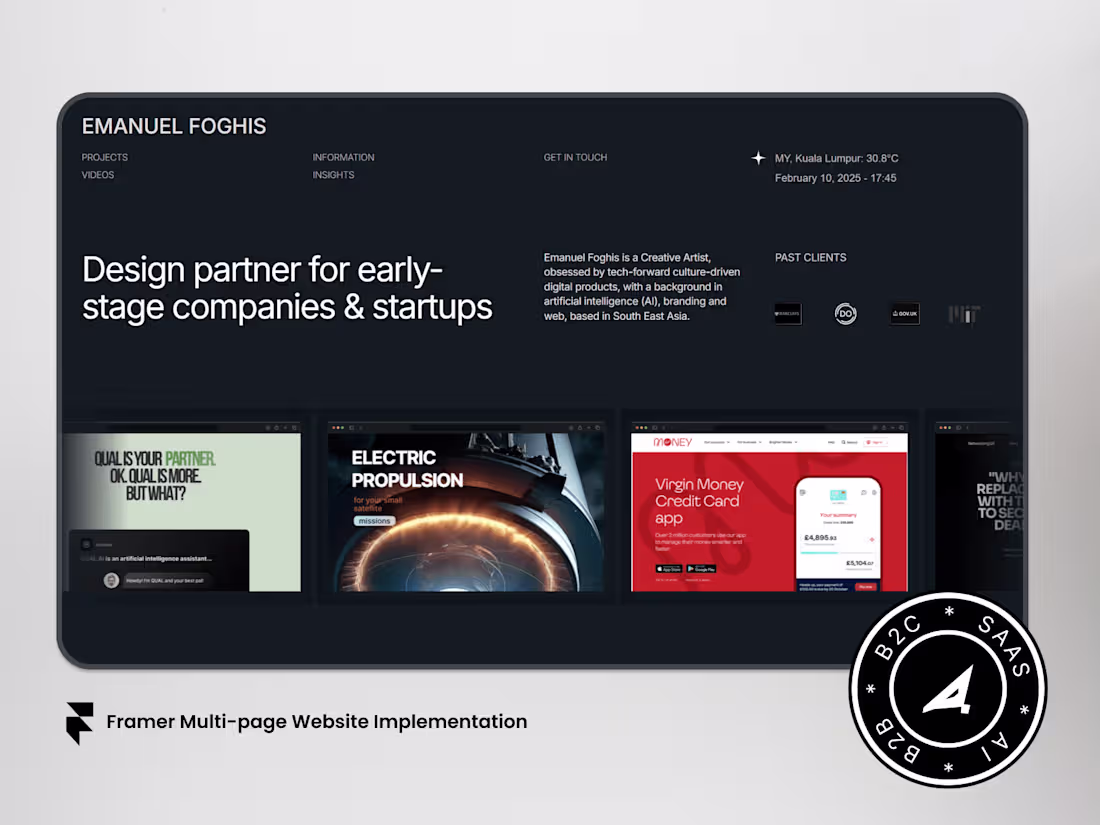 Cover image for Multi-page Framer Website