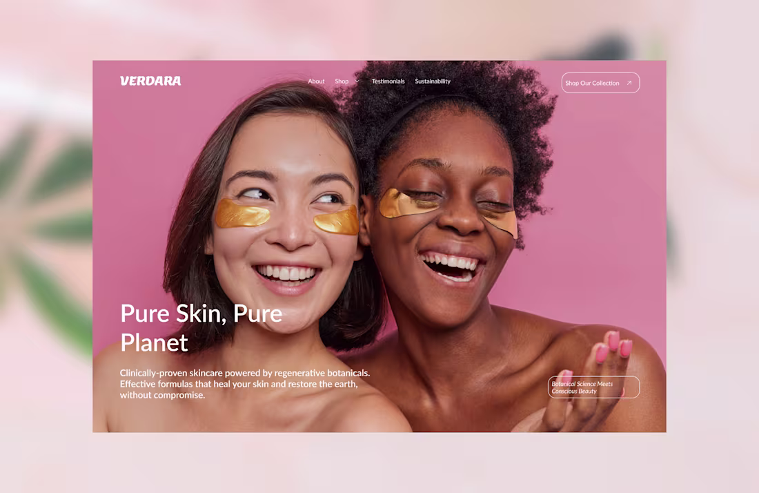 Cover image for VERDARA Landing Page Design