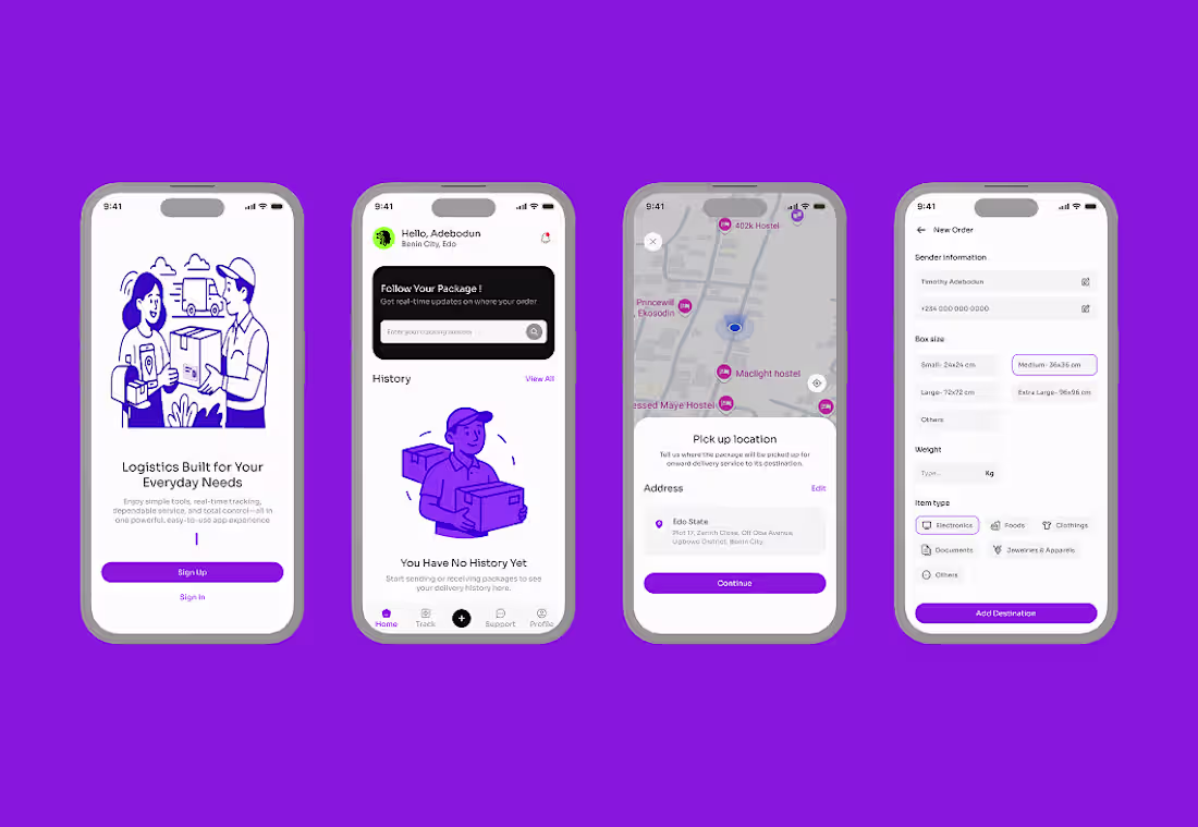 Cover image for Conka Logistics App Interface Design