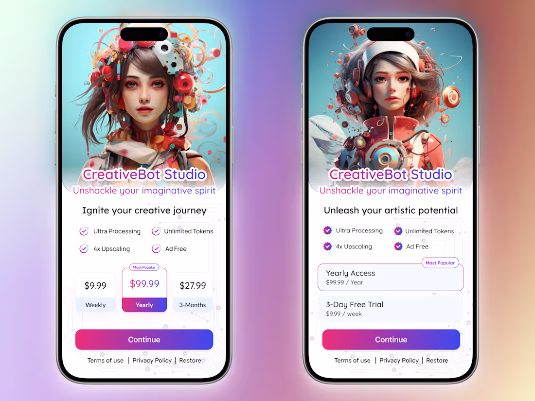 Cover image for Premium Subscription UI – Mobile App Pricing Screen