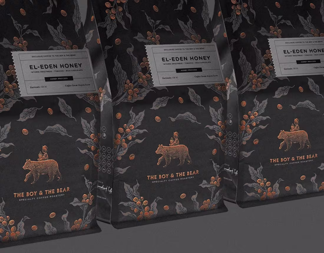 Cover image for The Boy & The Bear - Coffee Packagings