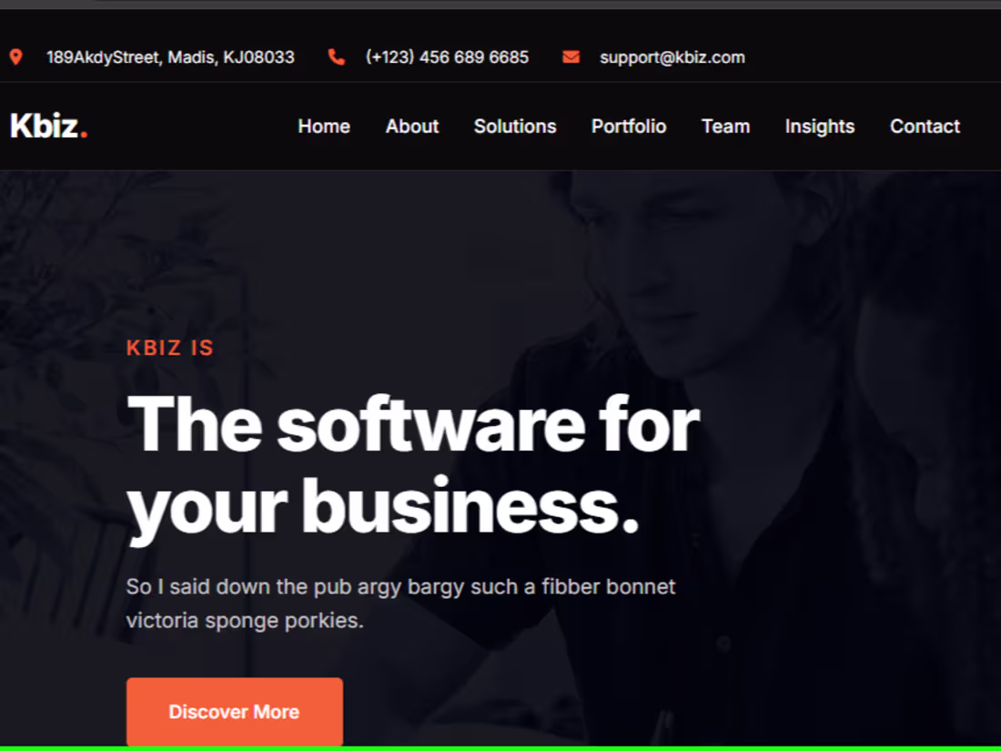 Cover image for KBiz – Business Consulting Website
I