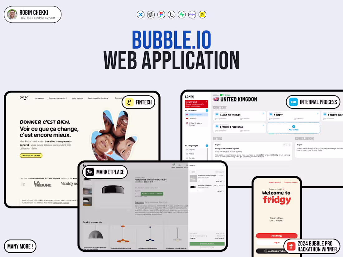 Cover image for Bubble Full-Stack App Development + UX/UI