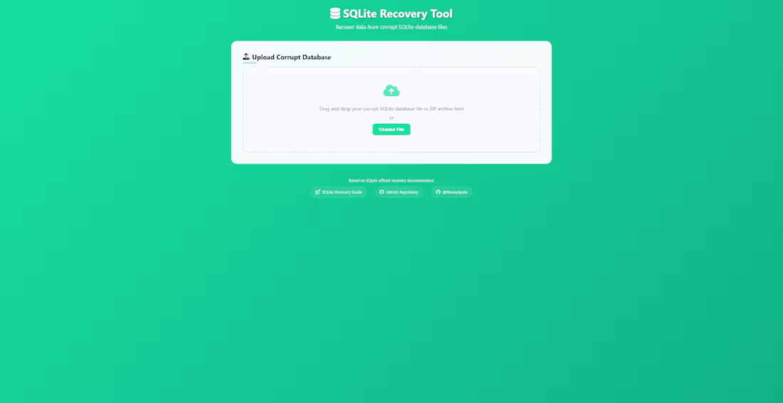 Cover image for SQLite Database Recovery Tool Development