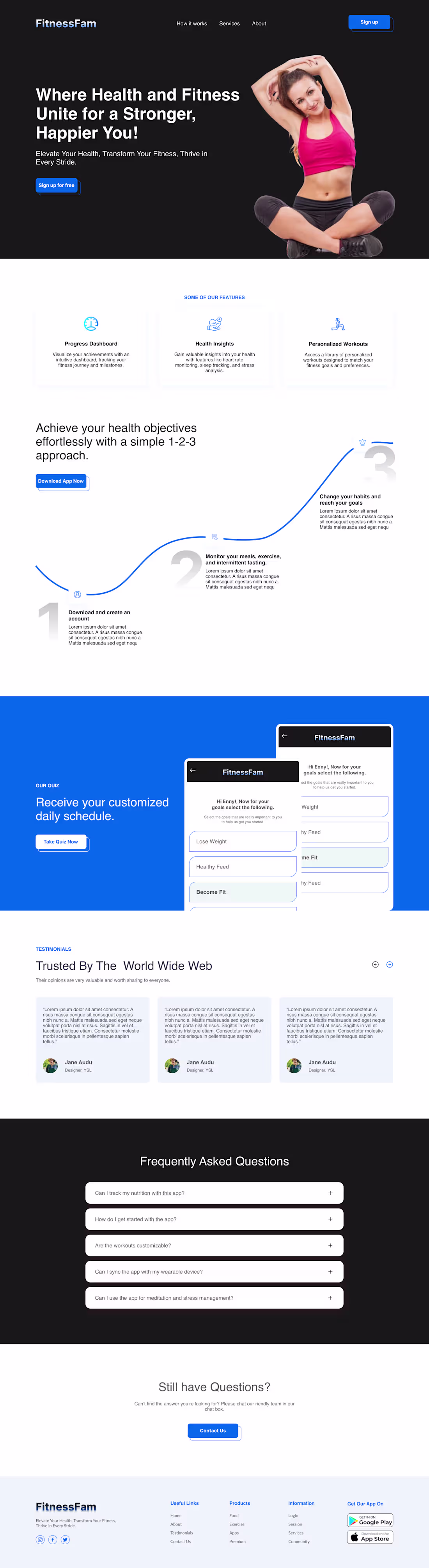 Cover image for Fitness Landing Page