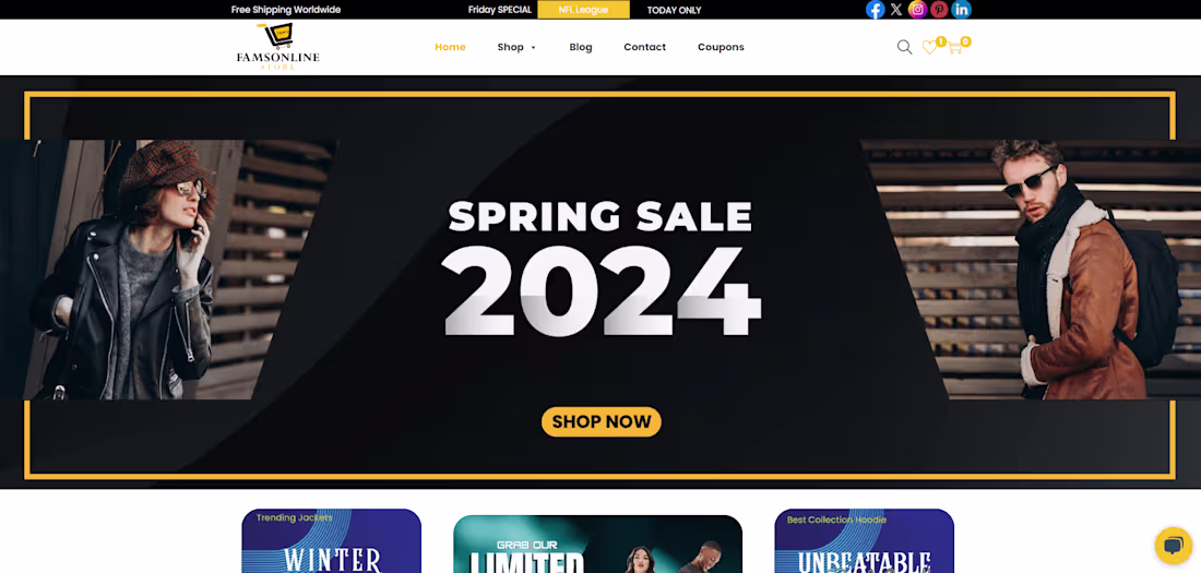 Cover image for Custom E-Commerce Website with WordPress & WooCommerce