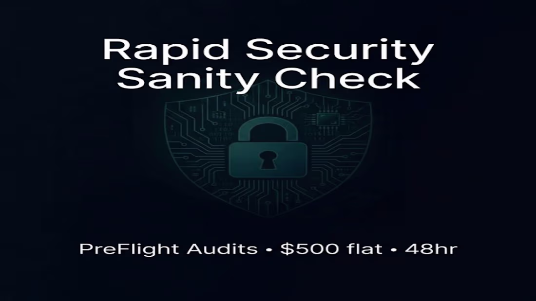 Cover image for Rapid Security Sanity Check