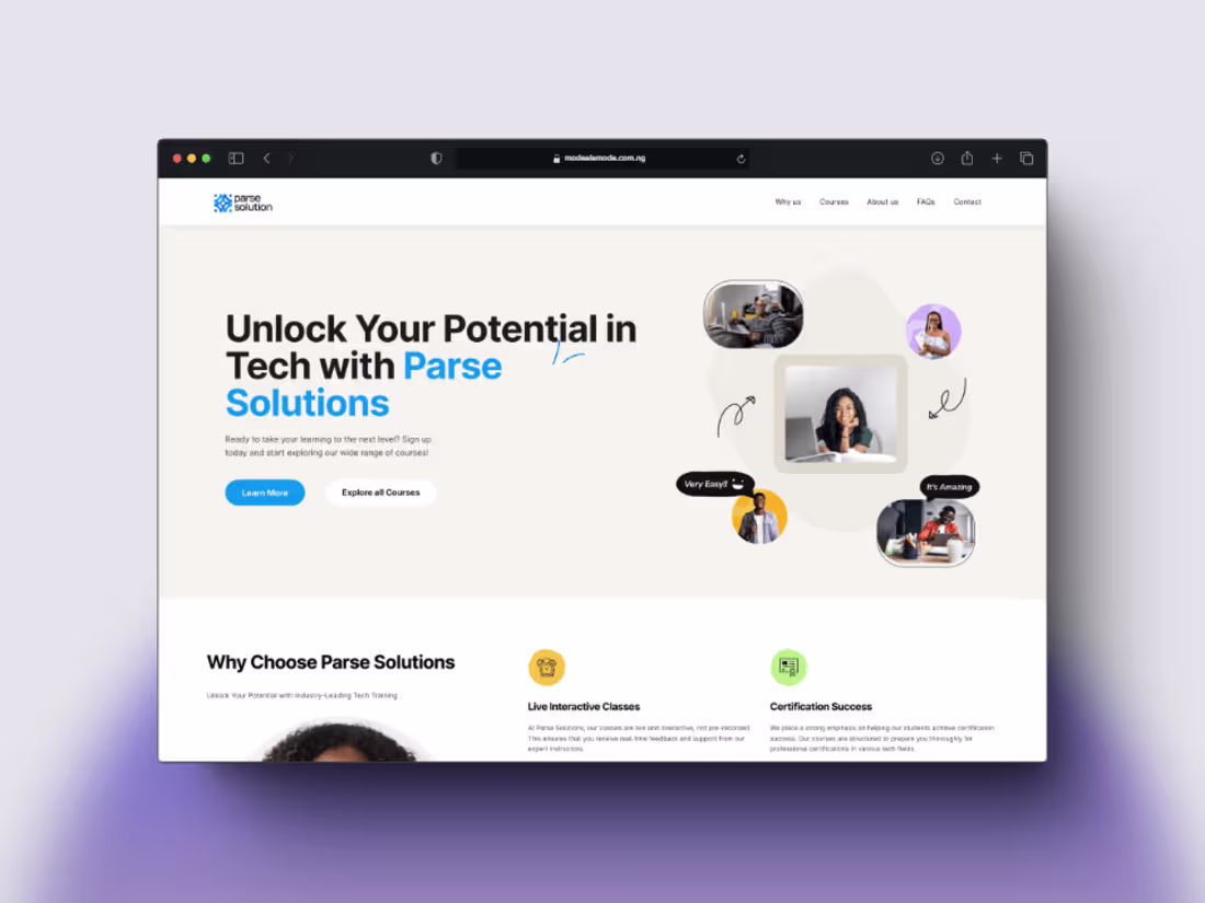 Cover image for Parse Solutions – Empowering Tech Careers with Seamless Learning