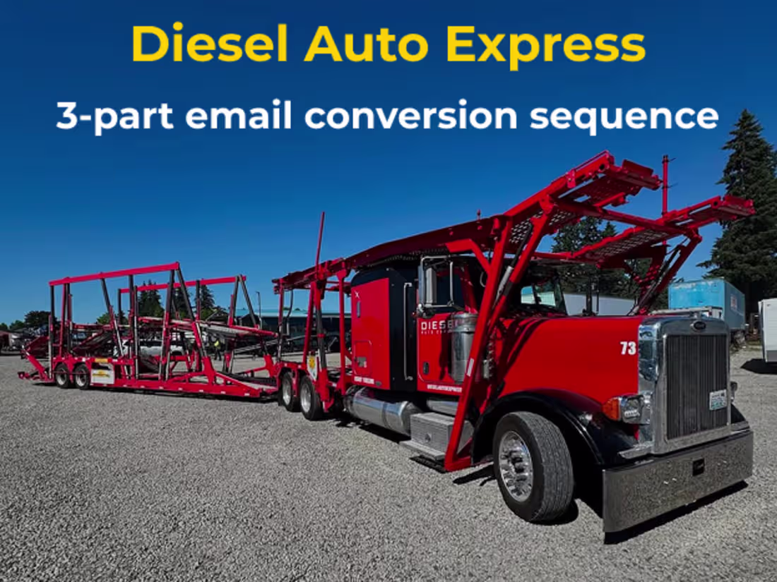 Cover image for 3 part email sequences for Diesel Auto Express
