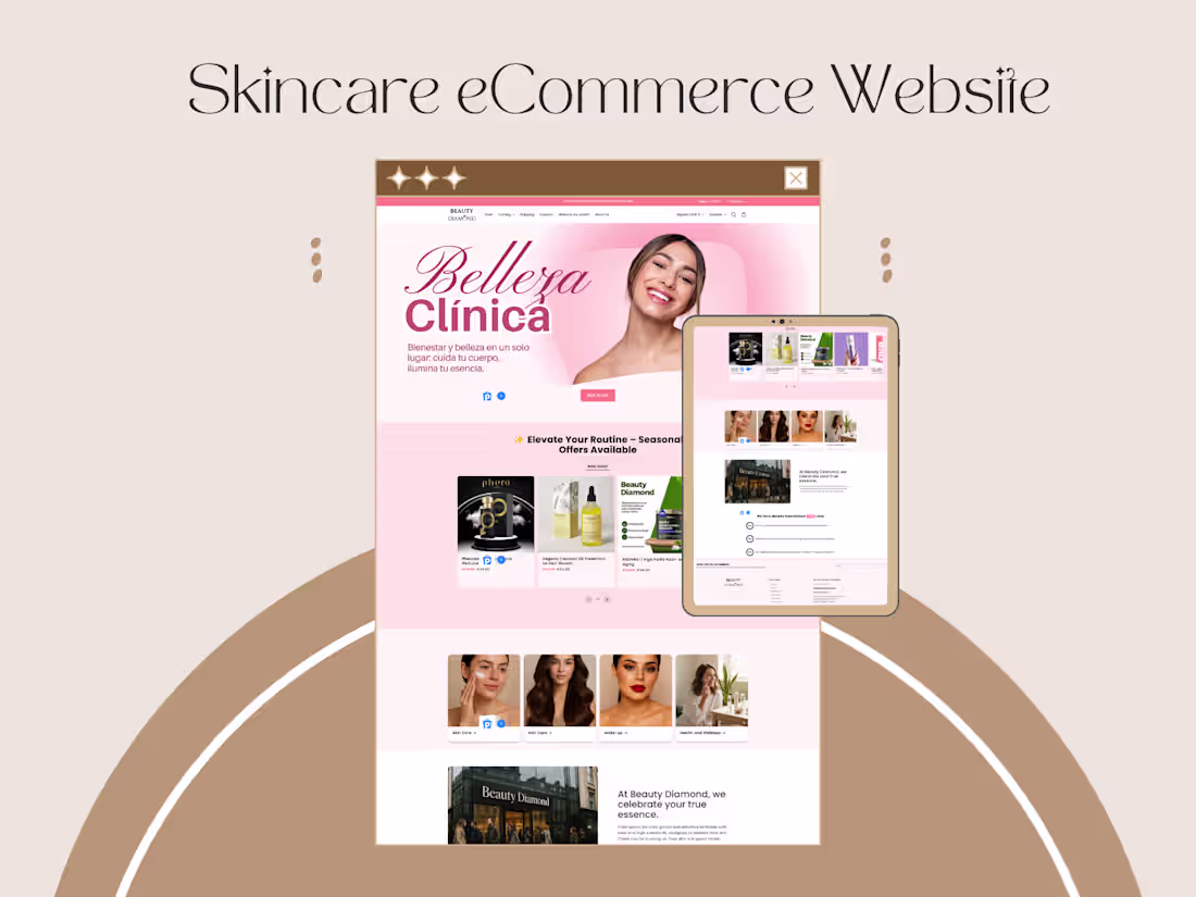 Cover image for Ecommerce Website For Skincare