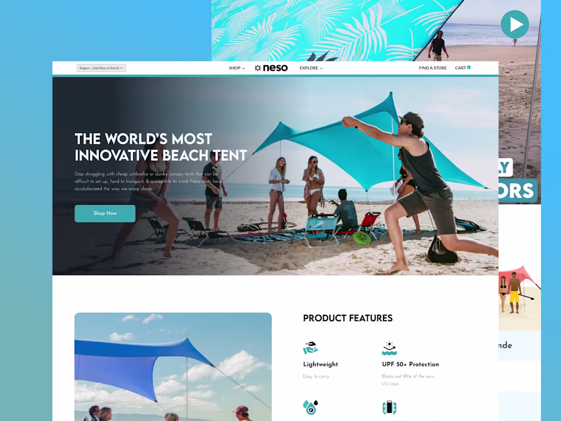 Cover image for Neso Shopify Store and Landing