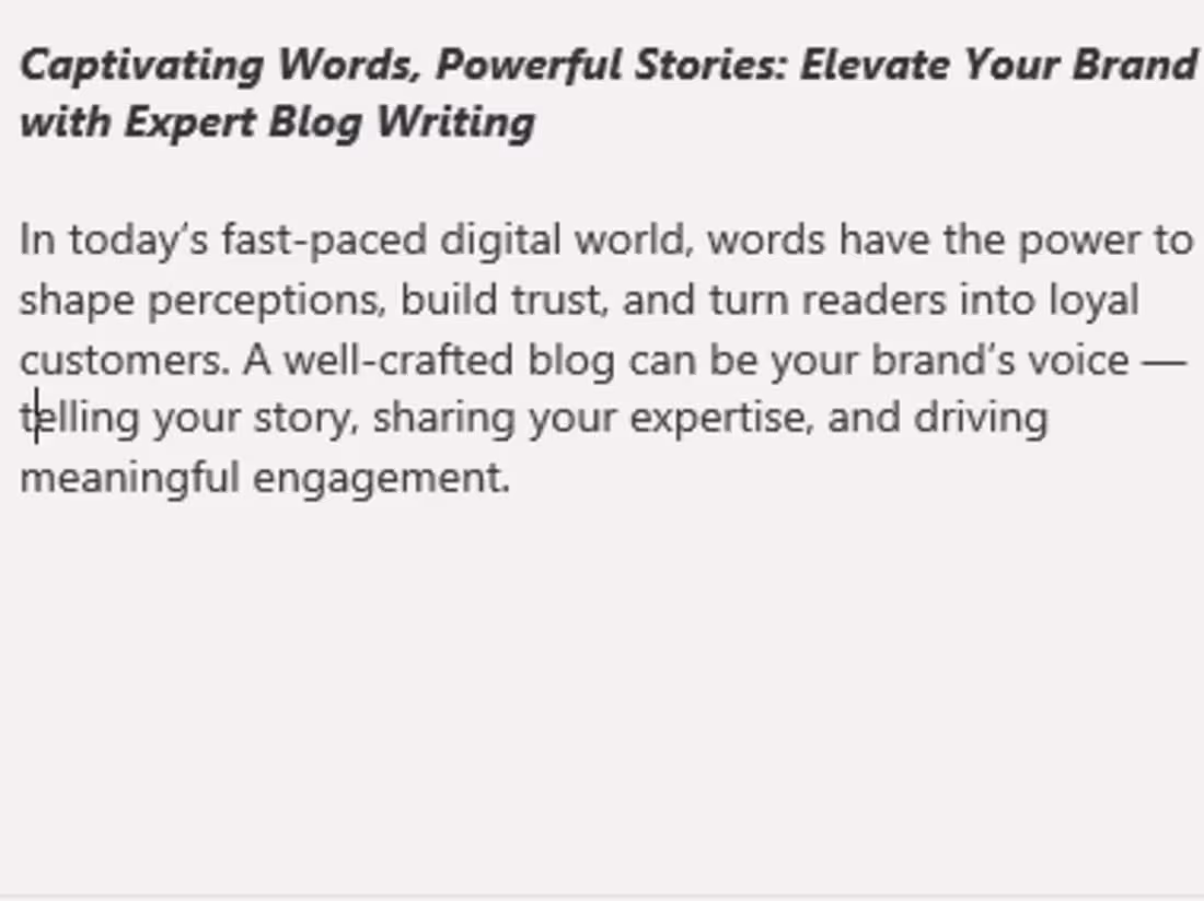 Cover image for Powerful Stories: Elevate Your Brand with Expert Blog Writing