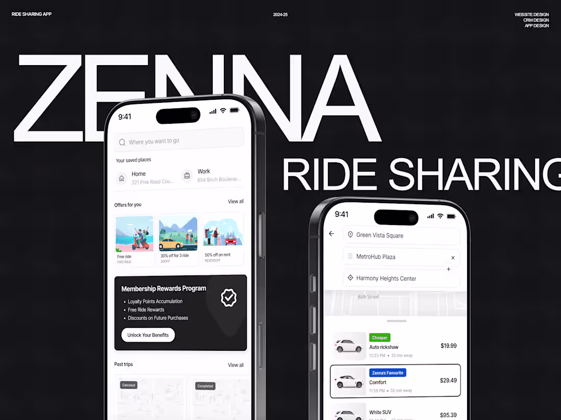 Cover image for Zenna - Ride-sharing experience