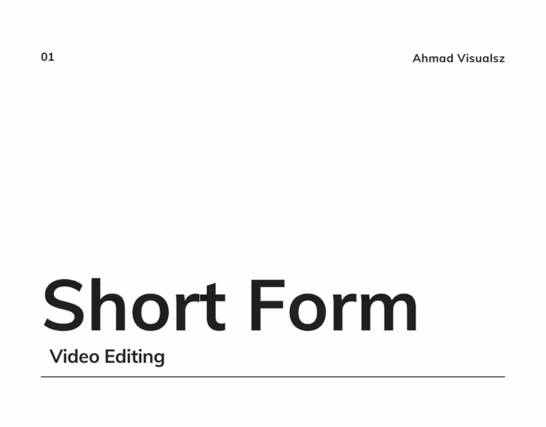 Cover image for Short Form Videos