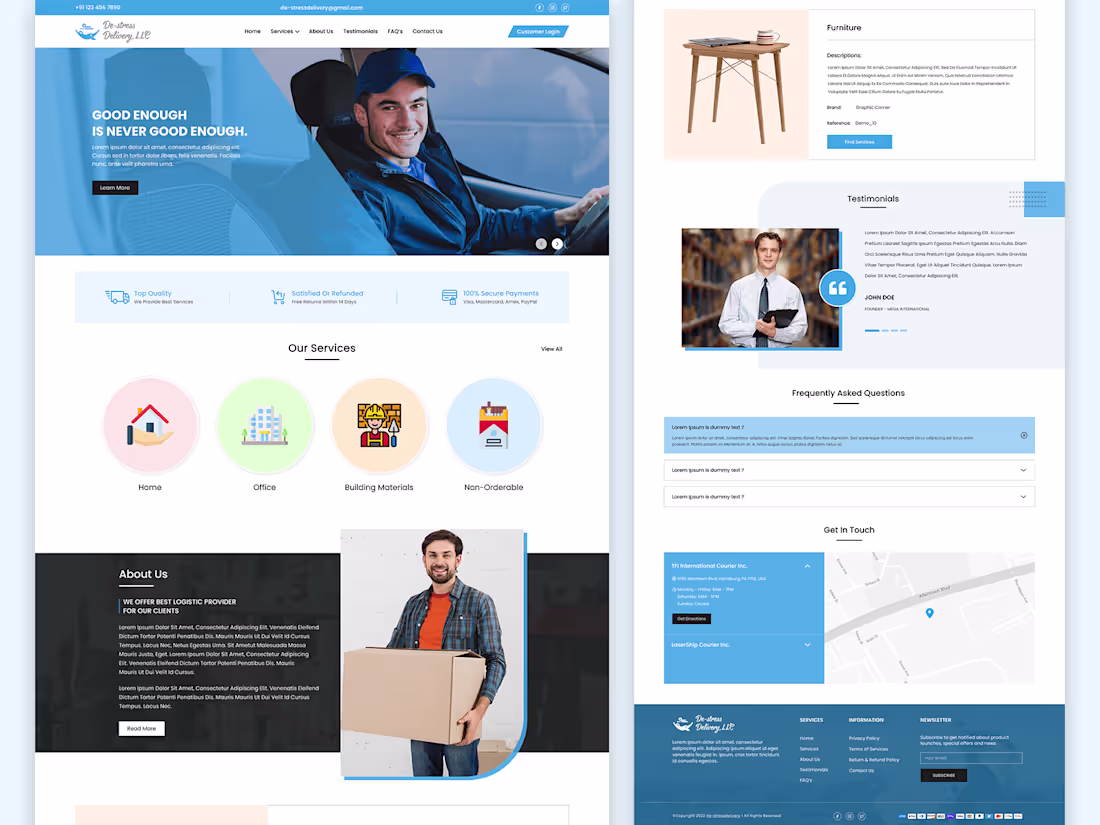 Cover image for De-Stress Delivery Website