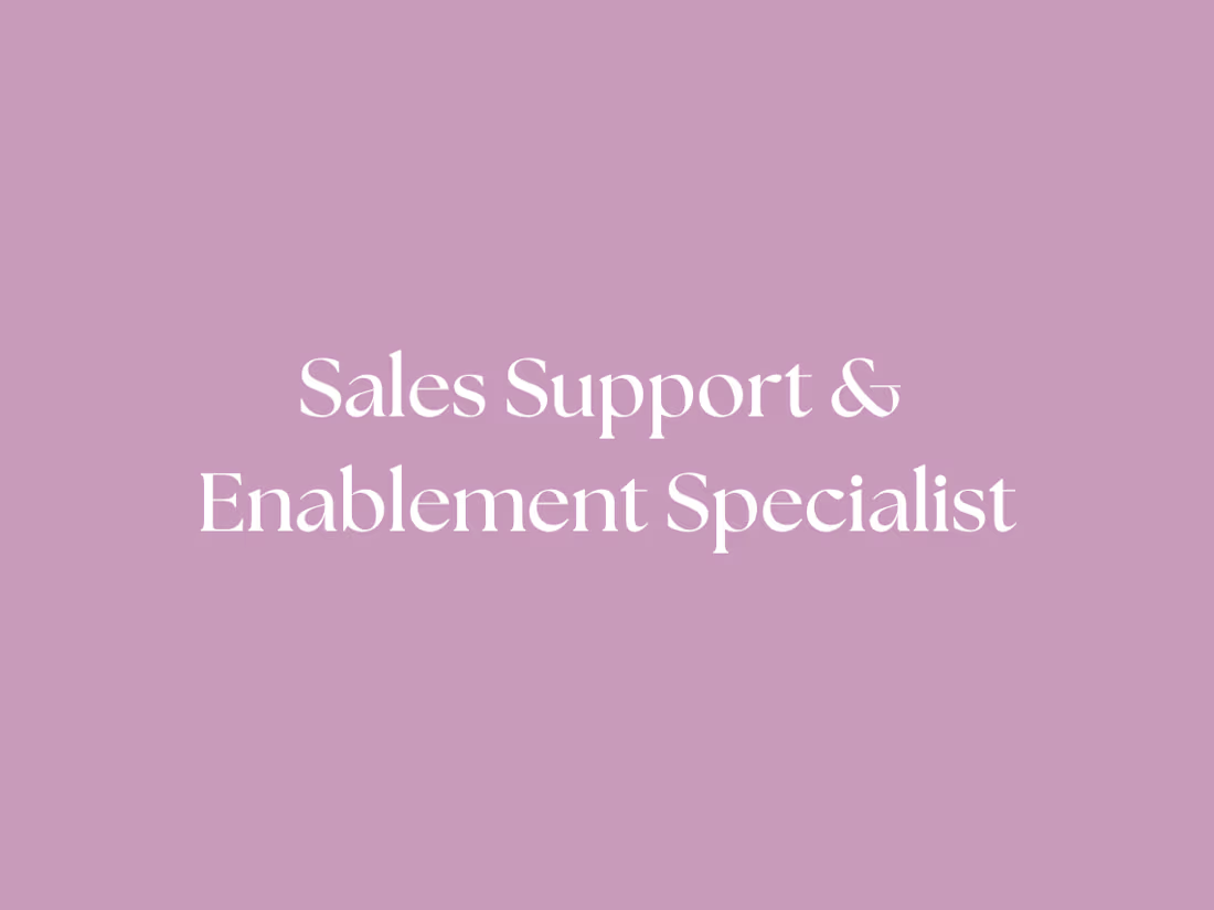 Cover image for Sales Support and Enablement