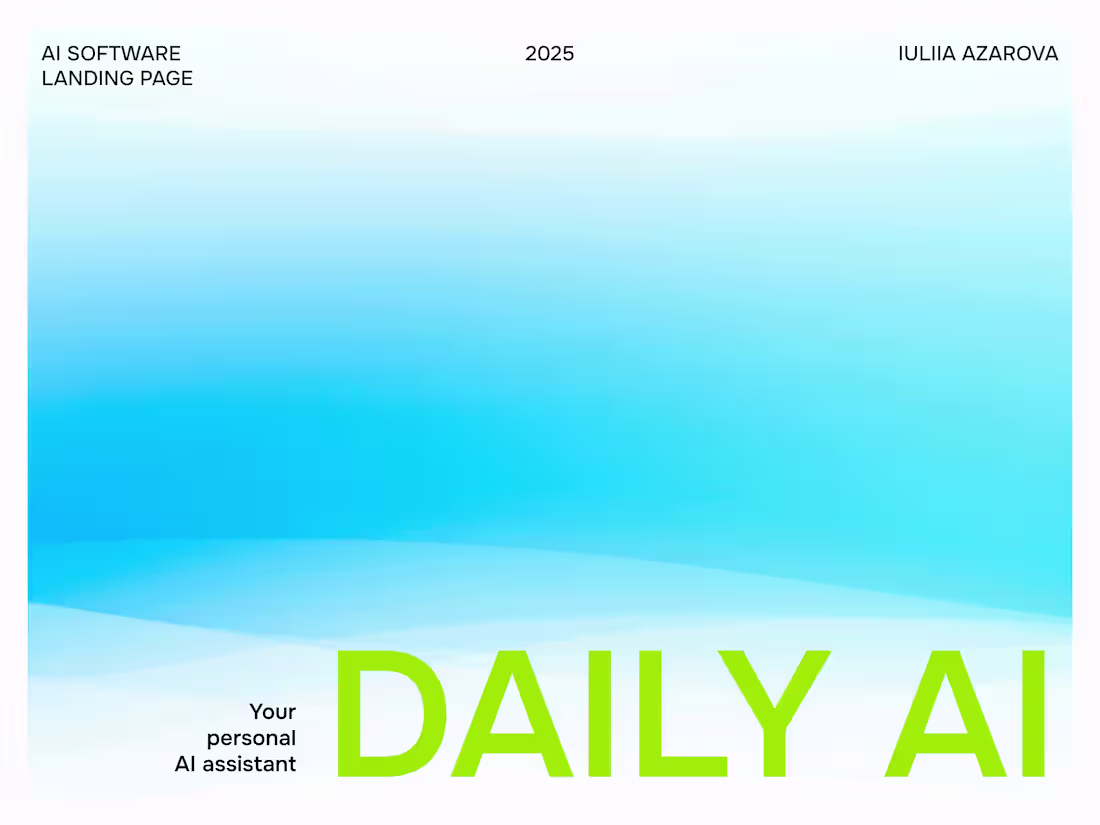 Cover image for AI Assistant Landing Page Design