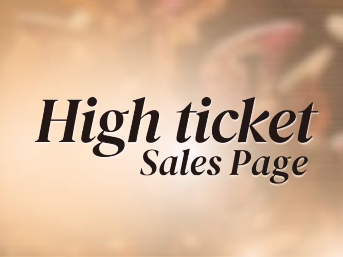 Cover image for High-Ticket Sales Page - Dermatology