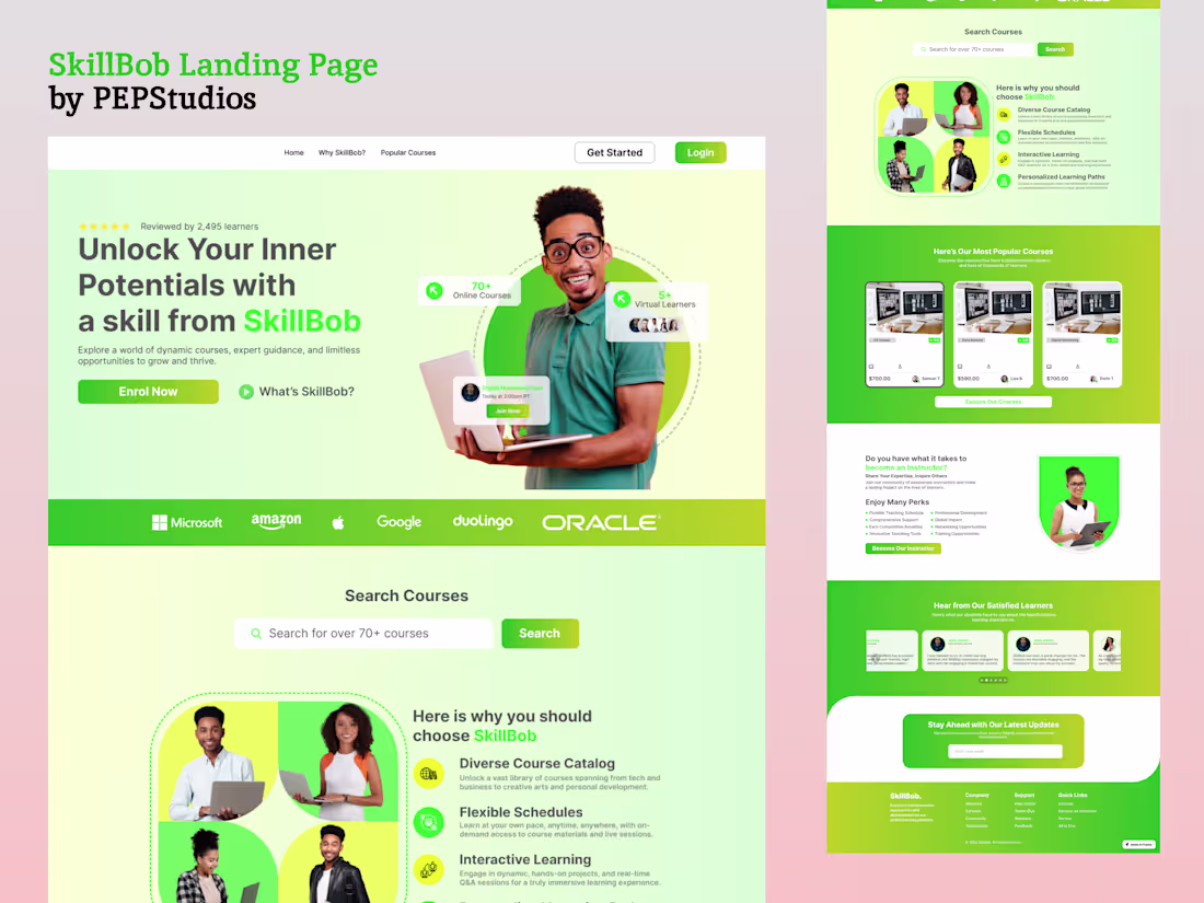 Cover image for SkillBob Framer website