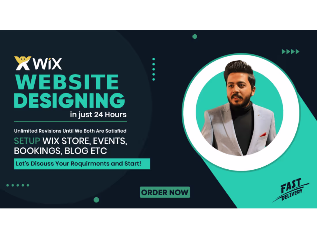 Cover image for Wix website One page, landing page