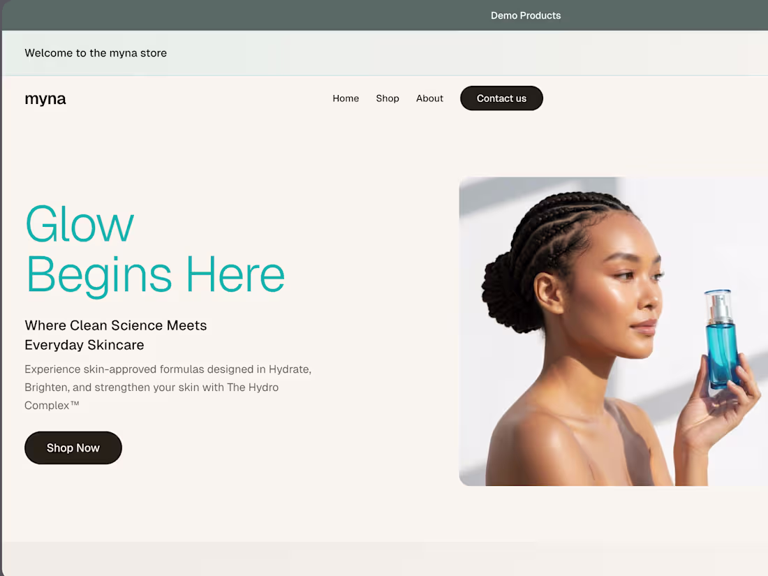 Cover image for eCommerce Fullstack Application - Visit Myna Skincare Watch ...