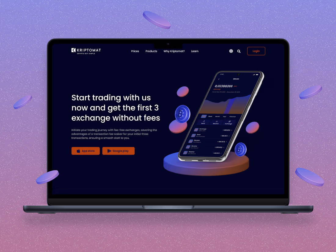 Cover image for Kriptomat | Crypto SAAS redesign website