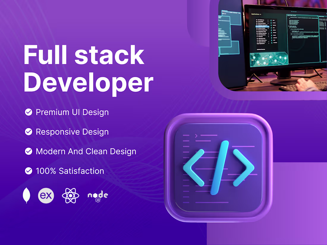 Cover image for Full Stack Web Developer | UI/UX, React, Node, MongoDB