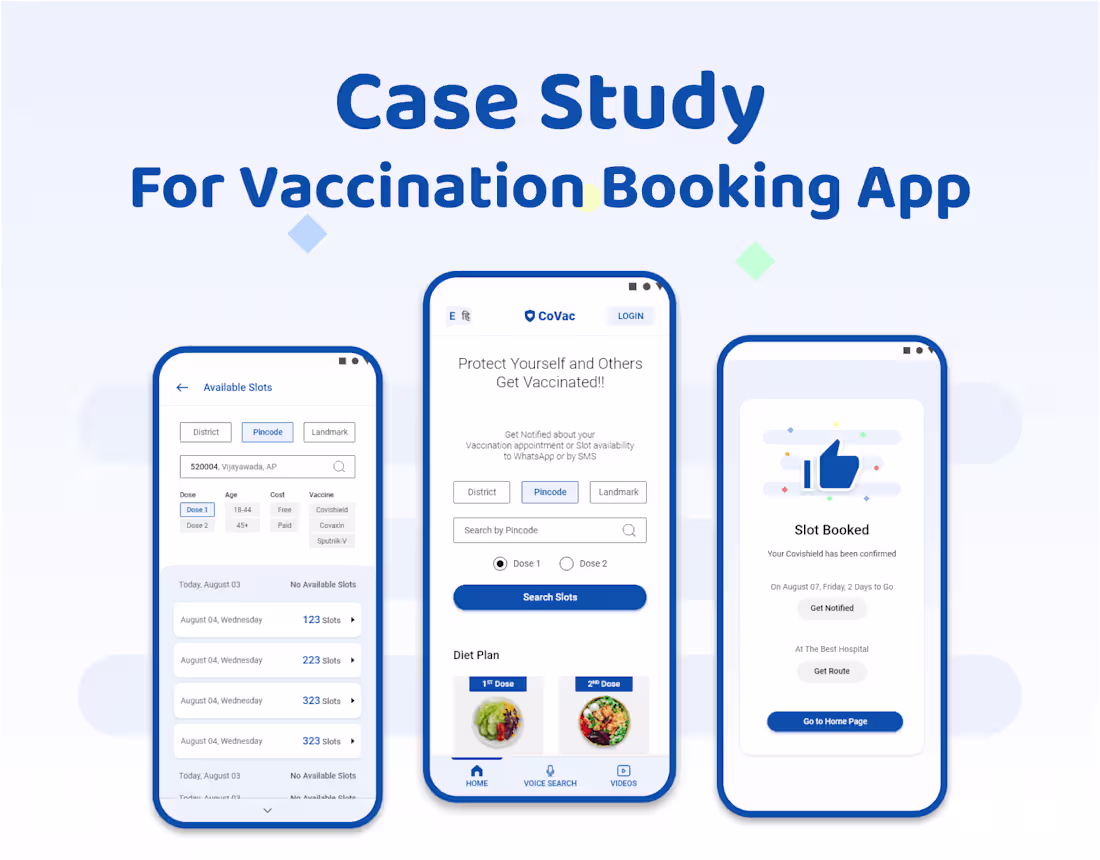 Cover image for Vaccination Booking App 
and Responsive Website