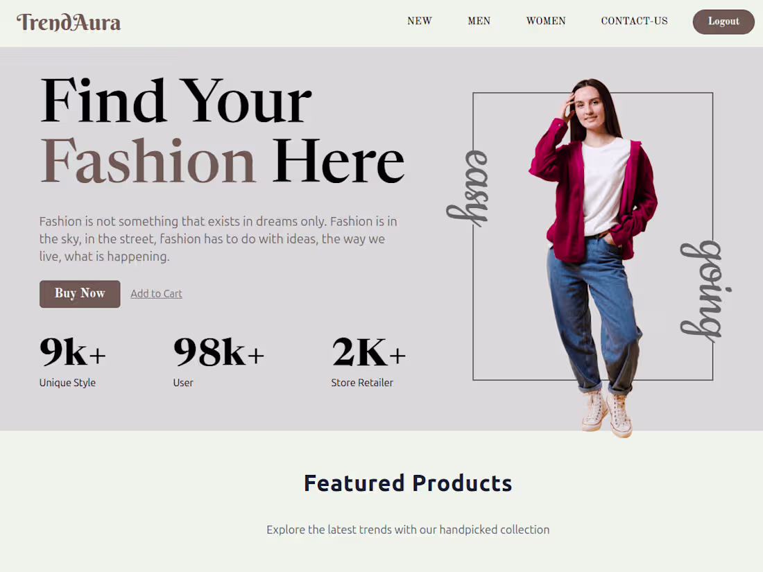 Cover image for Trend Aura Fashion Store Ecommerce Platfrom