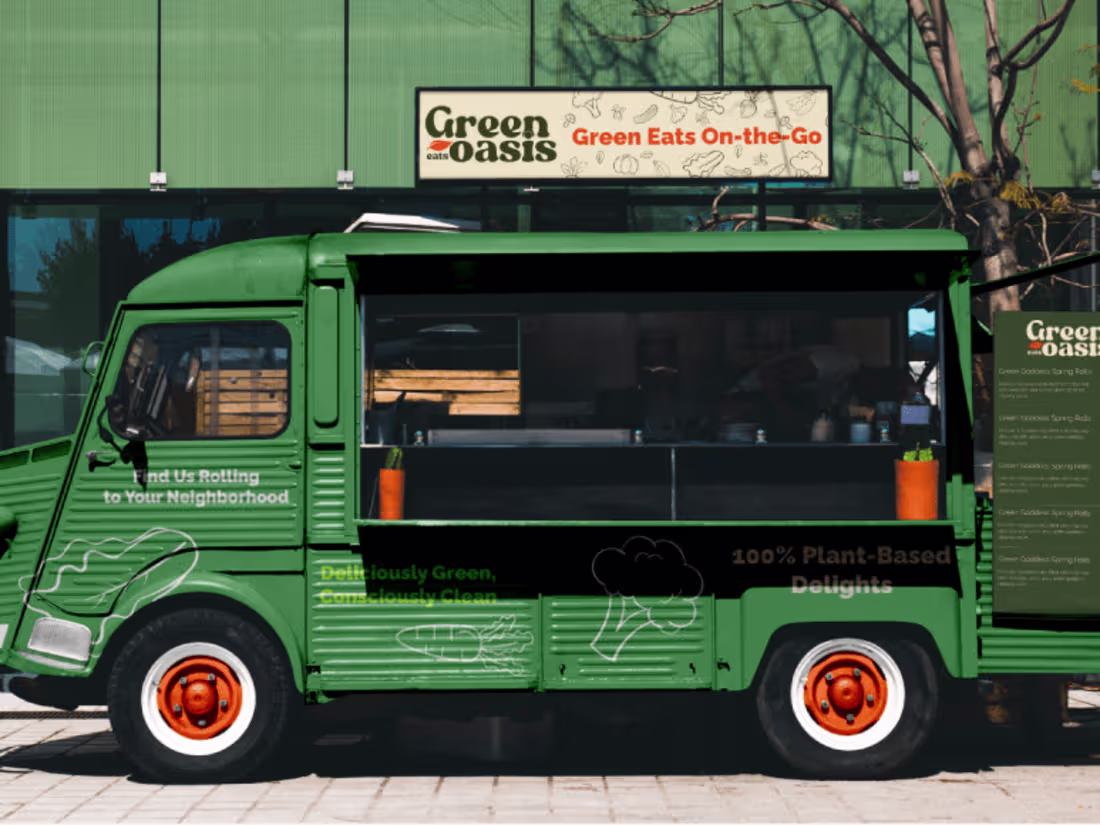 Cover image for Green eats oasis - brand identity design