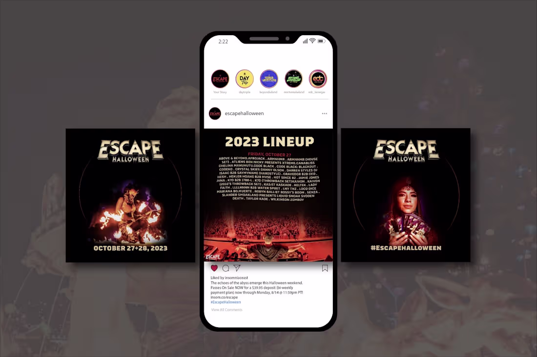 Cover image for Escape Halloween Social media Campaign 