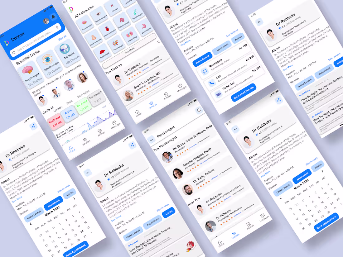 Cover image for Doctor's Consultation App - Responsive Website