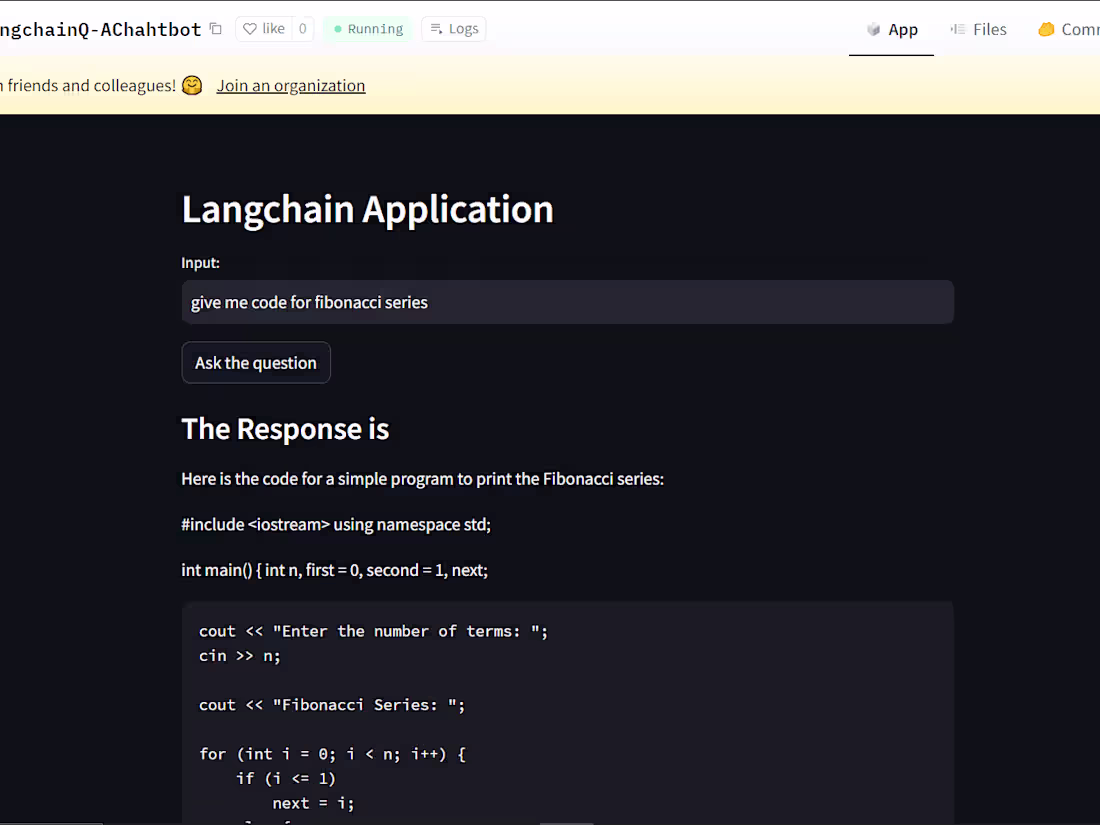 Cover image for LangchainQ-AChahtbot