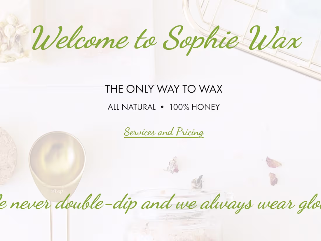 Cover image for Waxing Website