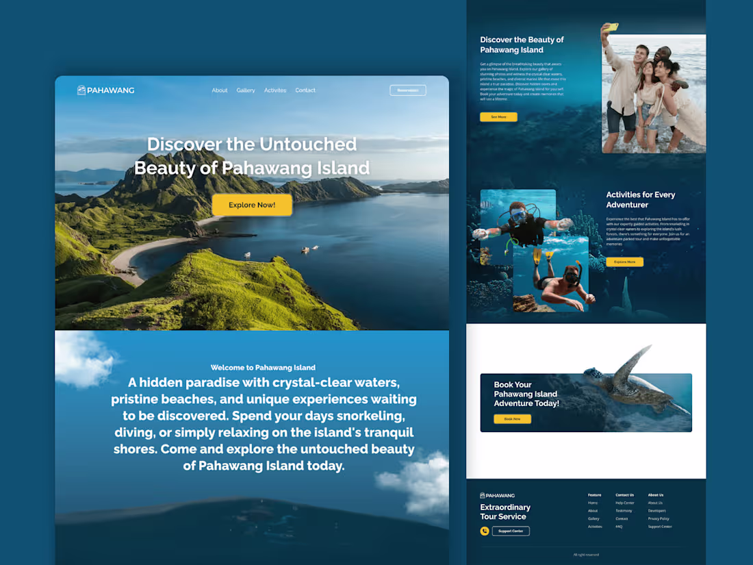 Cover image for Vacation Landing Page - Pahawang Island