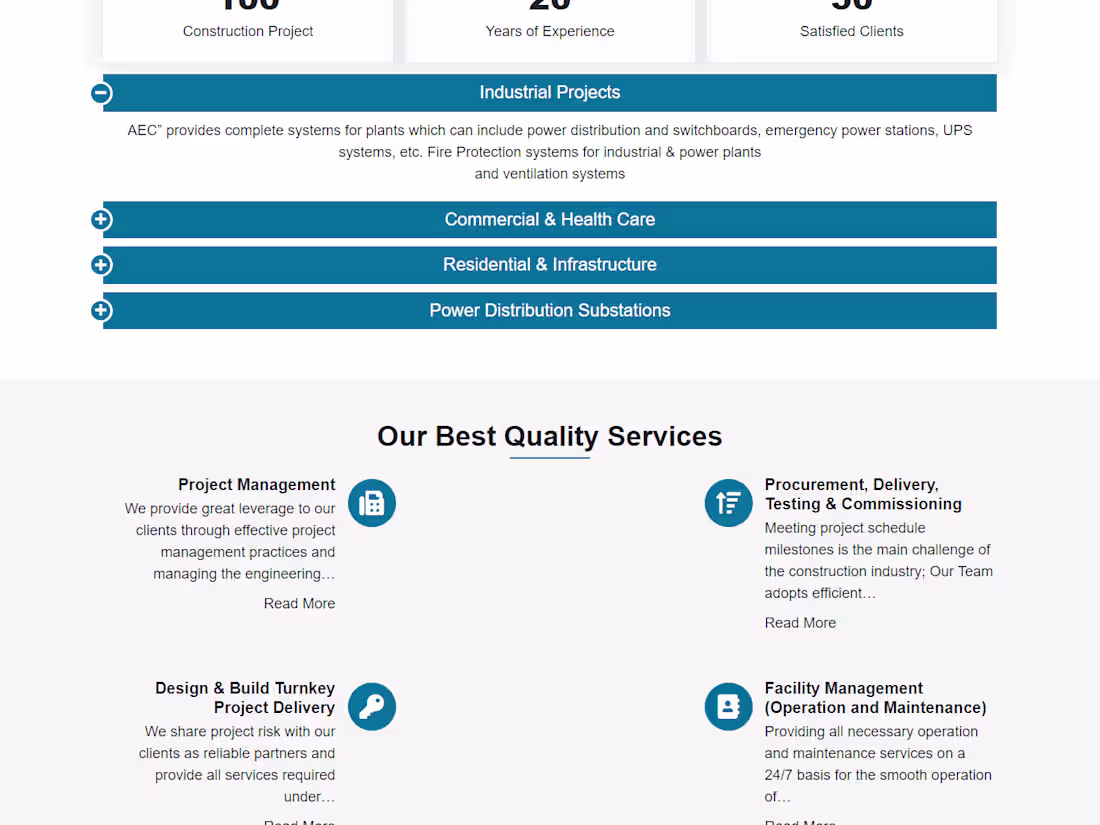 Cover image for Construction Company WordPress website