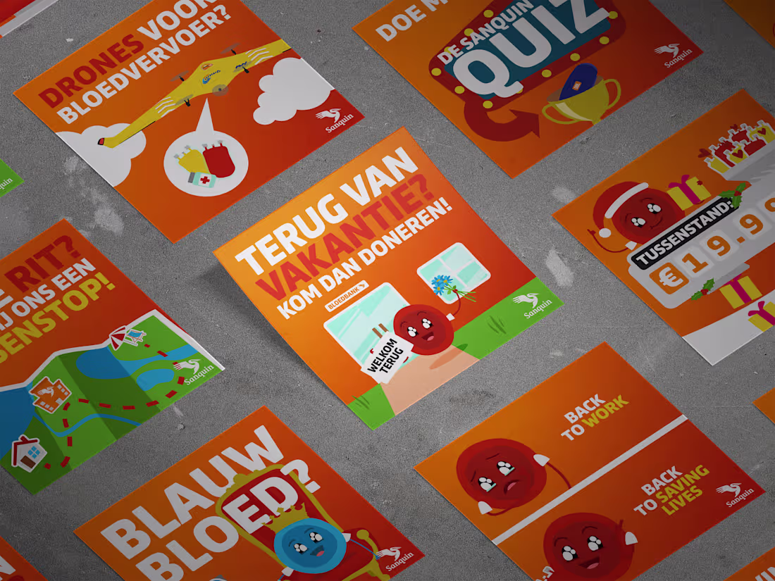 Cover image for Sanquin Social Media Content & Illustration