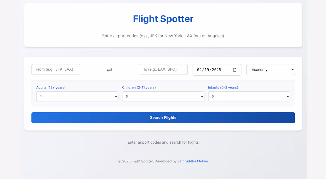 Cover image for GitHub - MohireSamruddha/spotter-flight-search