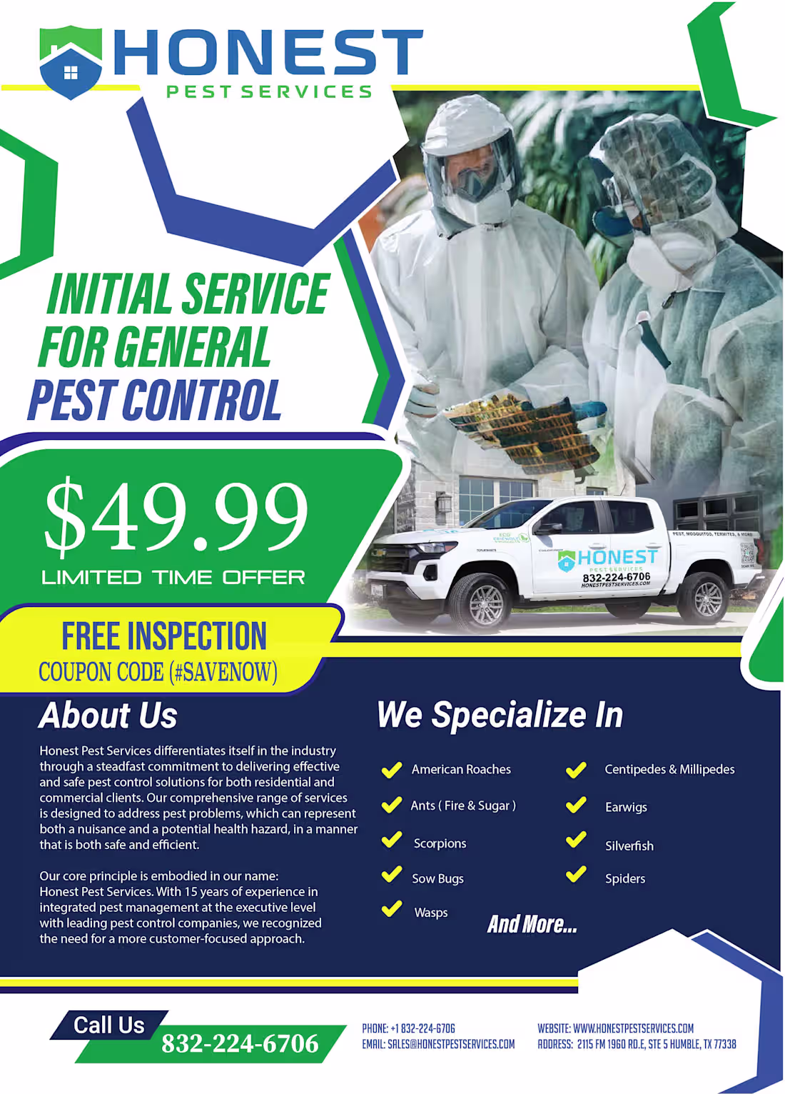 Cover image for Honest Pest Services – Promotional