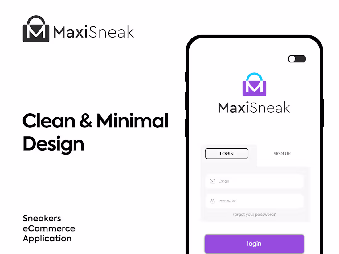Cover image for MaxiSneak Mobile app design