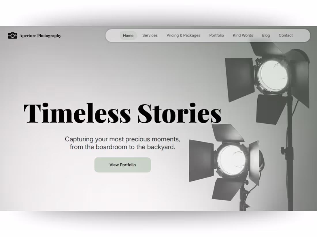 Cover image for Aperture Photography Wix Studio Template