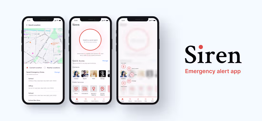 Cover image for Siren - Emergency app design
