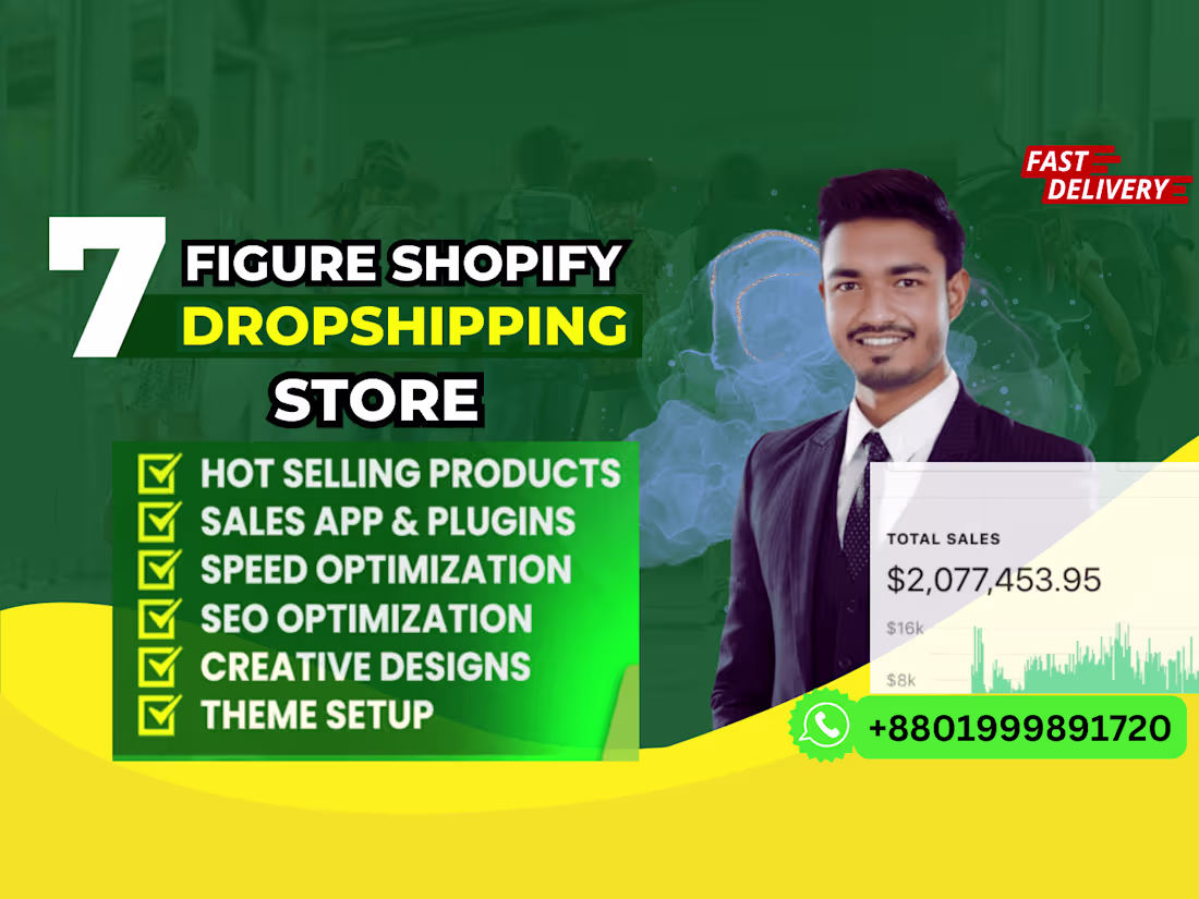Cover image for I will set up shopify store, design and redesign shopify website