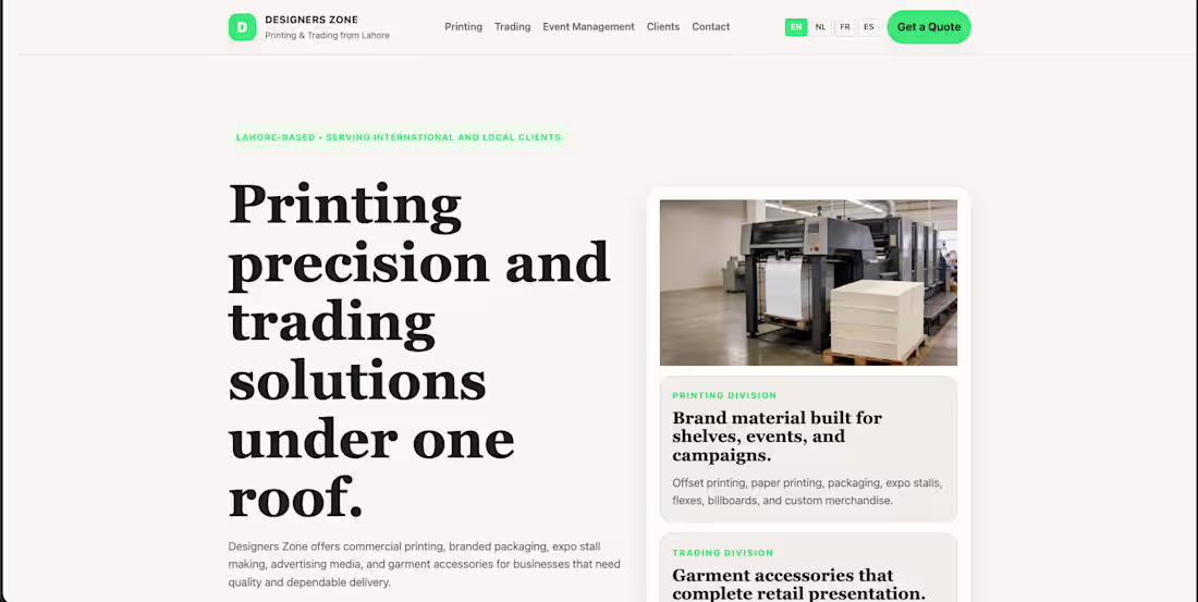 Cover image for Designers Zone — Multilingual Business