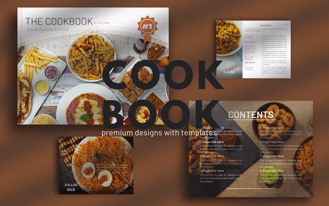 Cover image for Professional & Aesthetic Cookbook Design for Print & Digital